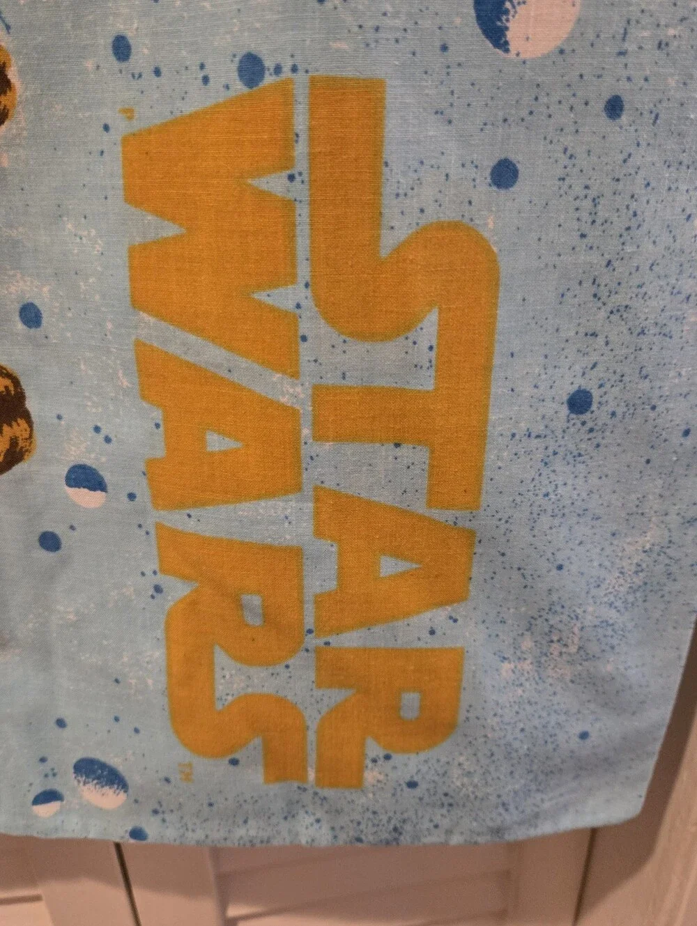 VINTAGE 1977 Star Wars Pillowcase Bibb Deadstock Mint Condition Unwashed Origina